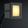 Cree LED trapverlichting Bilbao | zwart | vierkant | warmwit | 1 watt