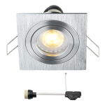 Coblux LED inbouwspot | vierkant | warmwit | 5 watt | dimbaar | kantelbaar L2062