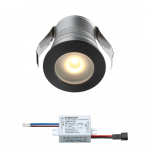 Cree LED inbouwspot Burgos | zwart | warmwit | 3 watt | dimbaar L2301